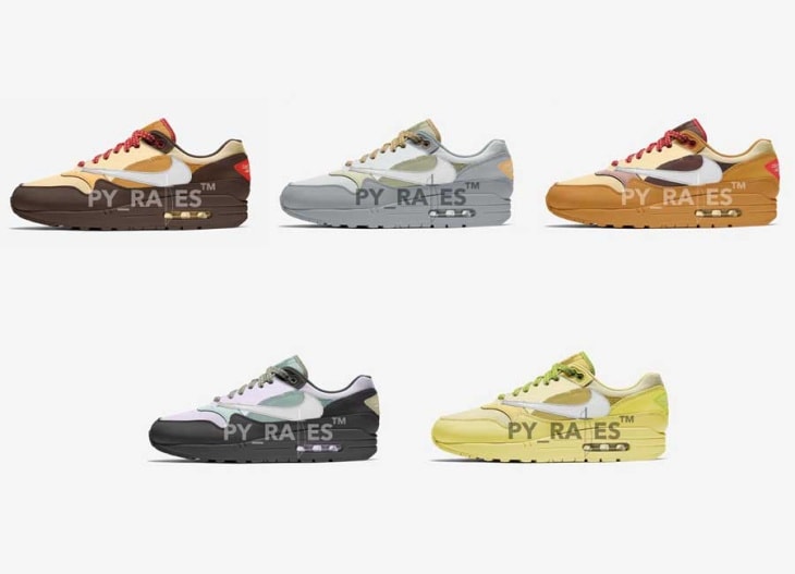 Hadir dalam 5 Warna, Nike Air Max 1 x Travis Scott Ini Cocok buat yang Suka Tampil Colorful!